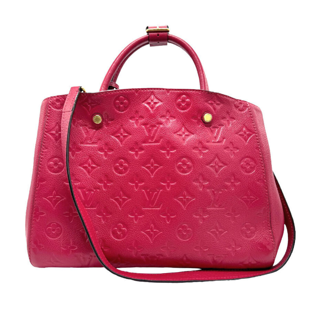Louis Vuitton Monogram Empreinte Montaigne 2Way Shoulder Bag Leather Red